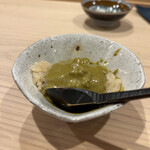 鮨 むらやま - 肝ソースにはきりたてのシャリを♡