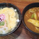 きしや - 玉子とじきしめんとカレーきしめん