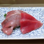 家庭料理 小川 - 寒鰤とまぐろの赤身