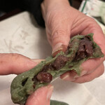 出町ふたば - 田舎大福→よもぎ✖️粒あん