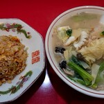 大湖 - 五目ラーメン＋チャーハンのセット(800円税込)