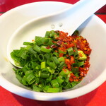 ラーメン二郎 - 待ってる間にカスタマイズ♪