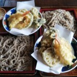 Kominka Sakaba Kinnekotei - 海老野菜天セイロ普通盛と中盛