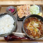 Bibai Soba Daichi - ザンギ定食　ハーフそば付き