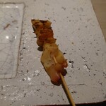 島津 - おまけの北寄貝の紐と貝柱と水管の串焼き