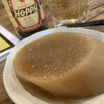 もつ焼き酒場　豚坊 - 鉄板大根。