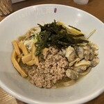 魚介系まぜ麺 辰爾 - あさり(大)￥890