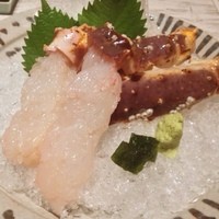國見 - タラバ刺身 あっという間に完食(*^◯^*)