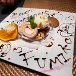 海鮮 イタリアンバル ルチアーノ - バースデープレート。