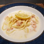 海鮮 イタリアンバル ルチアーノ - 〆の手打ちパスタは胃袋を察して少なめです〰️‼️