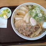 喜多方ラーメン 天高盛 - 決してチャーシューめんではありません。らーめん大盛り(チャーシュー刻み入り) with 半チャーシュー丼