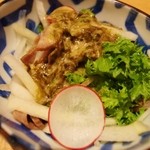 牛たん炭焼き 利久 - ミニ牛タンサラダ（海苔のフレンチドレ）