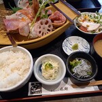 大阪産料理 空 - 季節のお造り定食1,100円税込