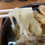 松屋うどん - 麺は柔らかめで、ほんのりモチッと…