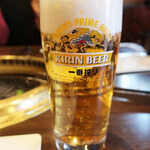 焼肉 腰塚 - ランチビール