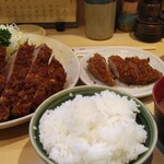 丸一 - 極上ロースカツ定食Withひれかつ