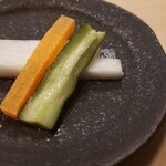 黒豚とんかつ ほり壱 - 酢漬け