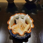 味あら井 - 豊前の一粒カキポン酢、玉ねぎ