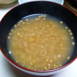 奈良・春日奥山 月日亭 - 茶粥　こちらはほうじ茶仕立でした