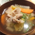 創作家庭料理 ソラクル - 日替りランチの具沢山豚汁