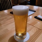 Teppanyaki Asakusa Kudaka - ビールで(^_^)／□☆□＼(^_^)