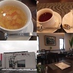 Hanamura - スープ、飲み物、デザートが付いています。