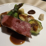 和フレンチバル村塾 屋根裏 別邸 - 国産牛サーロインのグリエ　フォンドヴォーソース　八丁味噌のディップ