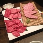 焼肉 龍 - 盛り合わせ。ボリュームあり。