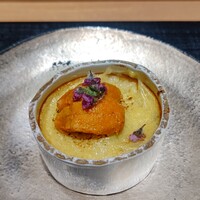 鮨 香斗 - トラフグの白子かけ流し　カラスミかけ]