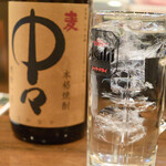 炭火・鶏 中々 - 麦焼酎水割り（中々）