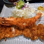 ひかり食堂 - 海老ととんかつ（１３００円）