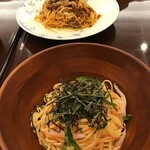 椿屋カフェ - 博多明太子と紋甲いか、ミートソース