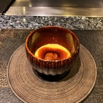 鉄板焼き 鳥羽別邸 華暦 - フォアグラ茶碗蒸し。