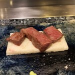 鉄板焼き 鳥羽別邸 華暦 - 松阪牛ヒレステーキ。