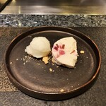 鉄板焼き 鳥羽別邸 華暦 - カッサータと季節のシャーベット。