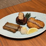 九州の旬 博多廊 - 練り物炙り三種盛り（880円）