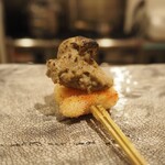 串揚げ かたやま - ずわい蟹のかに味噌のせ（そのまま or おろしポン酢）