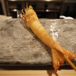 串揚げ かたやま - 天使の海老（塩）