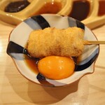 Kushiage Katayama - 黒毛和牛ロースすき焼き（割り下と生卵）