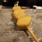 串揚げ かたやま - 豚ヒレと京なす（フルーツソース or 甘味噌）