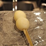 串揚げ かたやま - うずらの玉子（塩 or フルーツソース）