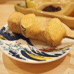串揚げ かたやま - 豚ヒレと京なす（フルーツソース or 甘味噌）