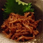 麦酒庵 - セロリのきんぴら