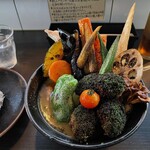 スープ・カレー・イシバ - チキンスープカレー(野菜増し、ヤングコーン)
