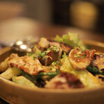 KYOTO BISTRO - 真蛸の炭火焼き 野菜のサラダ