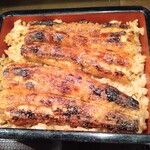 うなぎの豊川 - コースのうな重大盛り