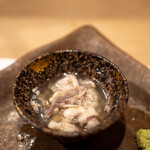 うを徳 - 2022.1 明石の鯛のモツ煮（肝、胃袋、皮）