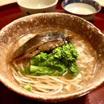 多仁本 - 鰯と菜の花と煮麺　味わい深い