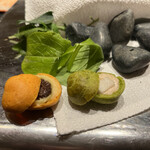 嵐山MITATE - シューの中はこんな感じでした！美味しい〜