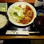 Kajiya bunzou - 鶏肉の黒酢あんかけ定食